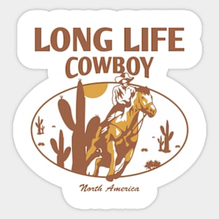 Long life cow boy Sticker